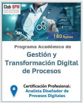 Programa Académico en Gestión y Transformación Digital de Procesos – Certificación Internacional Analista Diseñador de Procesos Digitales (180 horas)